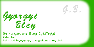 gyorgyi bley business card